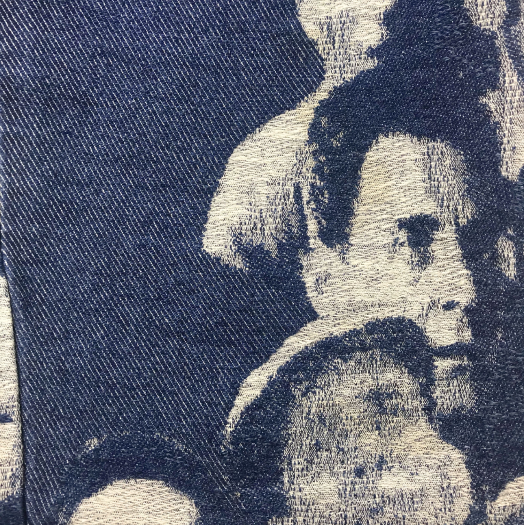 Jean Paul Gaultier AW92 Jacquard Faces Denim — scatterbrain Jean Paul Gaultier AW92 Jacquard Faces Denim — scatterbrain